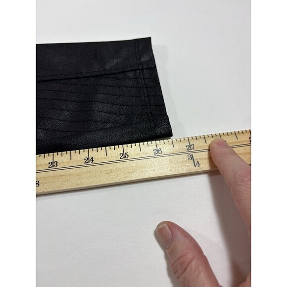 Calzedonia Faux Leather Front Panel Leggings with Moto Knee Detail Black Small - Picture 10 of 13